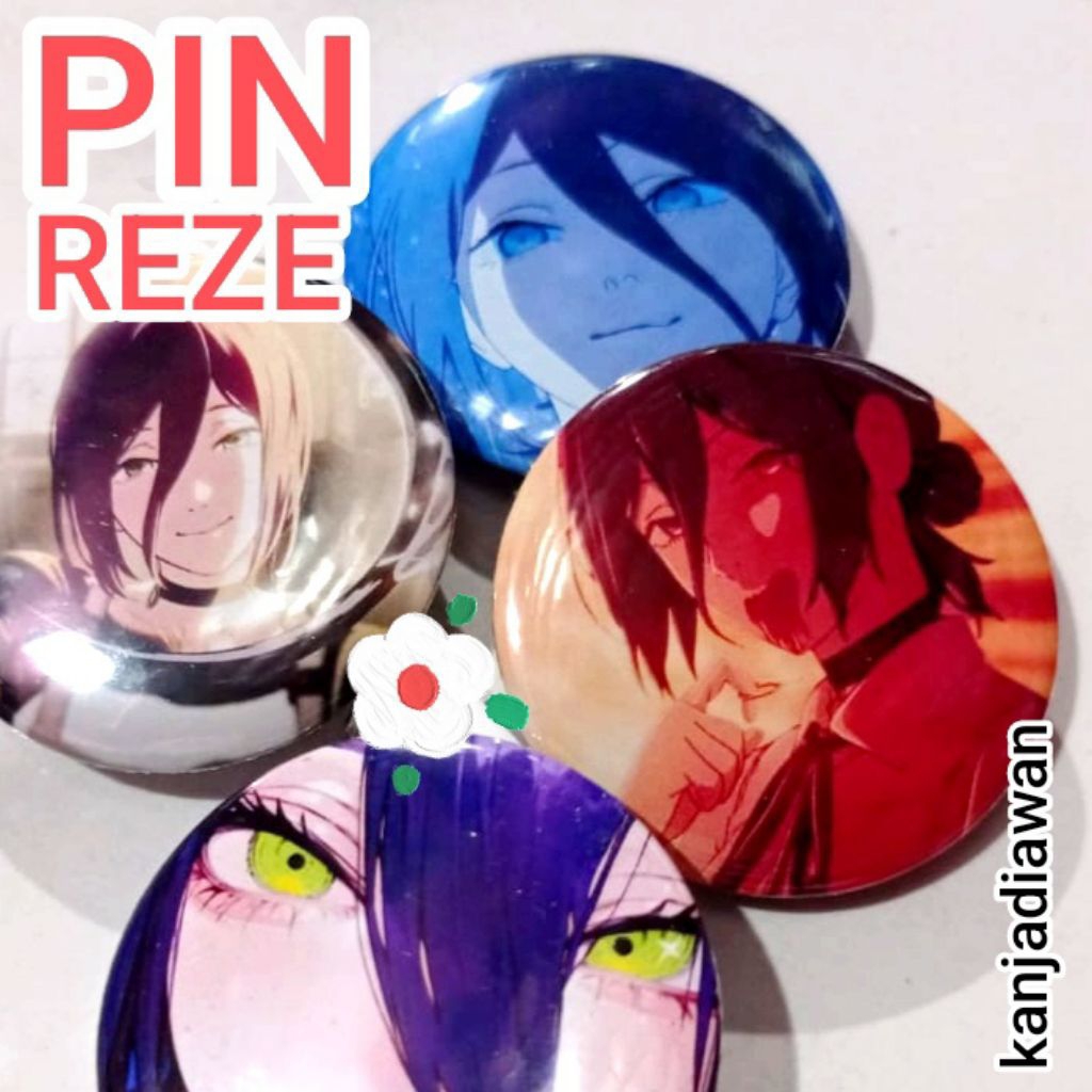 Jual Pin Reze Chainsawman Custom Anime Reze Chainsaw man 44mm | Shopee ...