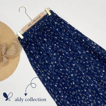 Rok Daily Plisket Rok Motif Bunga Daily
