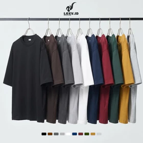 Kaos Polos Katun Combed 30S Pria Lengan Pendek T Shirt Cowok Premium Cotton Combed 30S