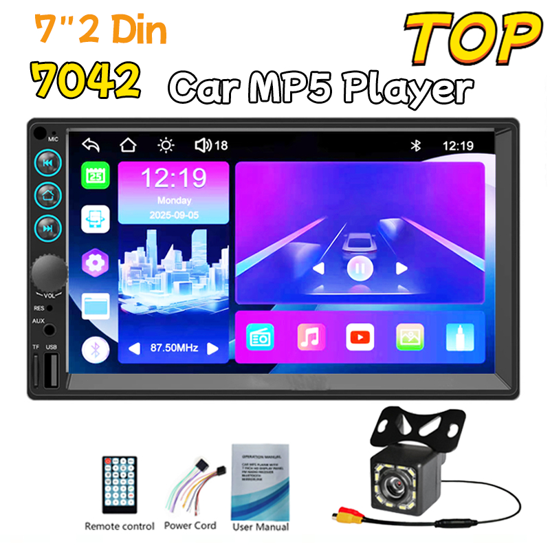 Jual Siap COD Head Unit Mobil 7042 Double Din 7 Inch Layar Sentuh HD ...