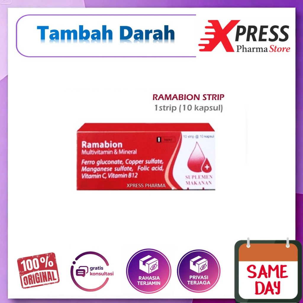 Jual XPRESS ! Ramabion STRIP Multivitamin & Mineral Tablet Vitamin ...