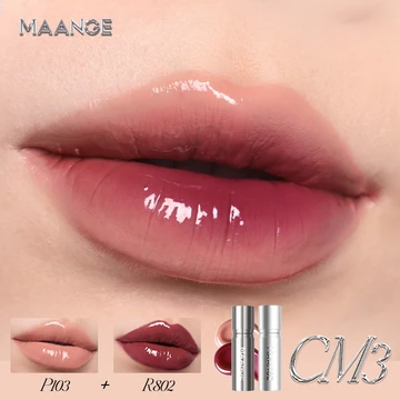 Duo Set Lip Tint Satin Glow 9 Warna Liptint Crystal Glazy Tint Tahan Lama 24H MG CL02