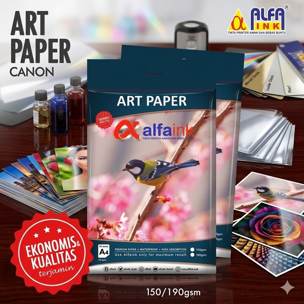 Jual [ ALFAINK ] ART PAPER 150 / 190 GSM / KERTAS ART PAPER | ALFAINK ...