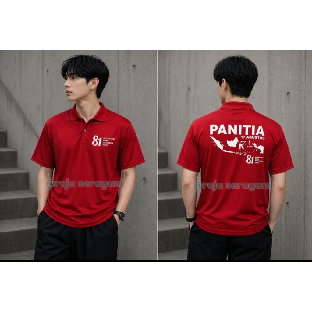 Polo panitia 17 agustus hut ke 81 dirgahayu indonesia PANiTIA PETA. Baju kemerdekaan lengan pendek kaos 17an