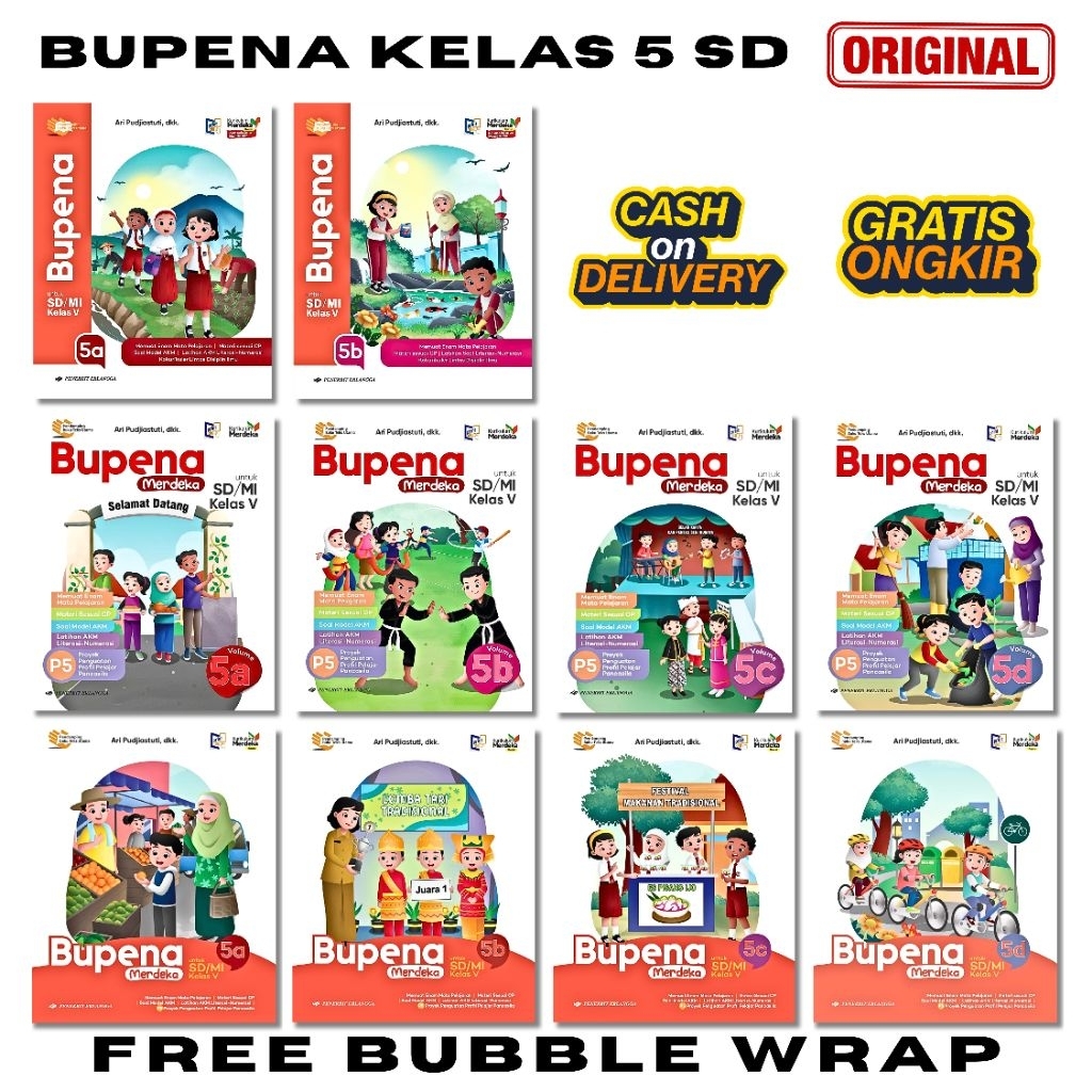 Jual Buku Bupena 5A 5B 5C 5D Revisi PM Kelas 5 SD/MI Penerbit Erlangga ...