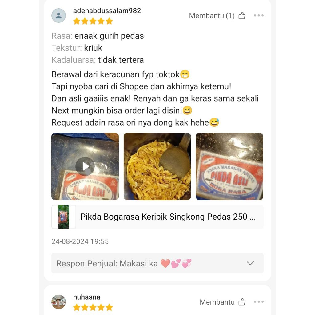 Jual Pikda Bogarasa - Keripik Singkong Pedas 250g Icip-Icip - Cemilan ...