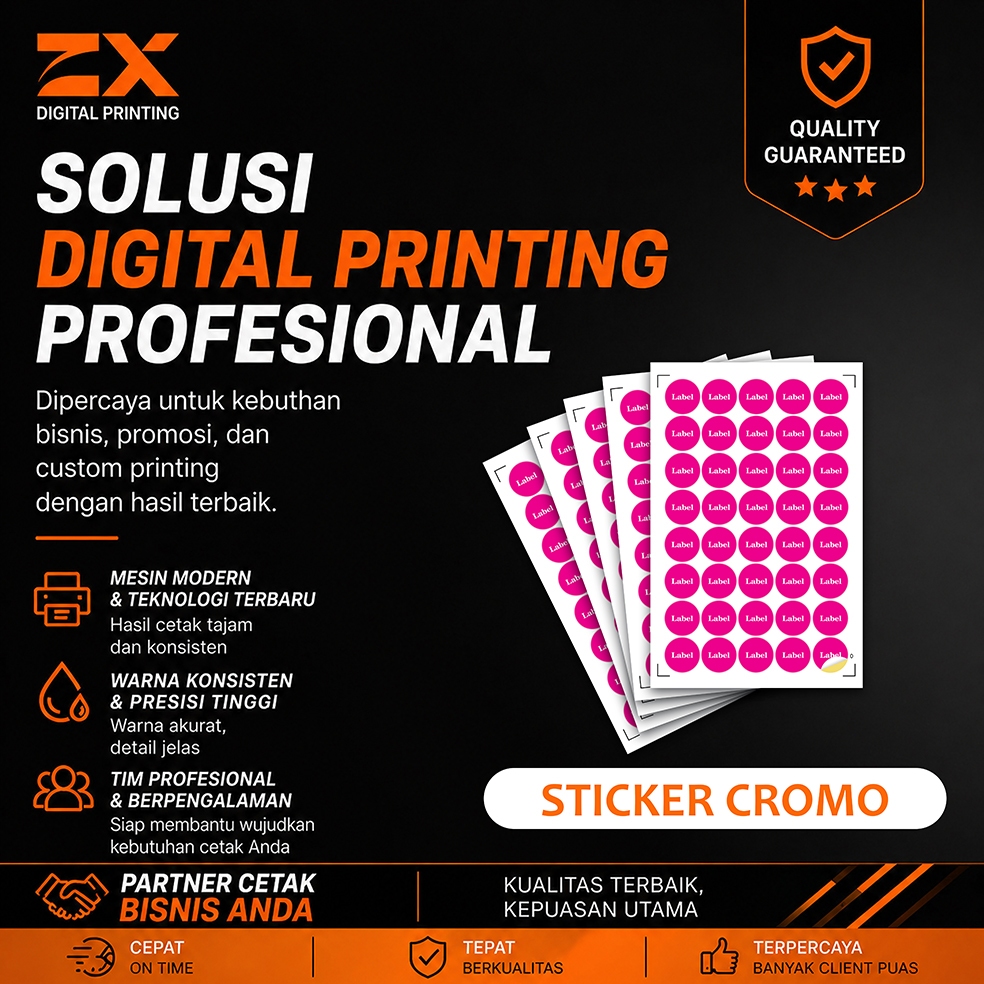 Jual STICKER CROMO MENGKILAP, PREMIUM HARGA MURAH, LABEL PRODUK, CUSTOM ...