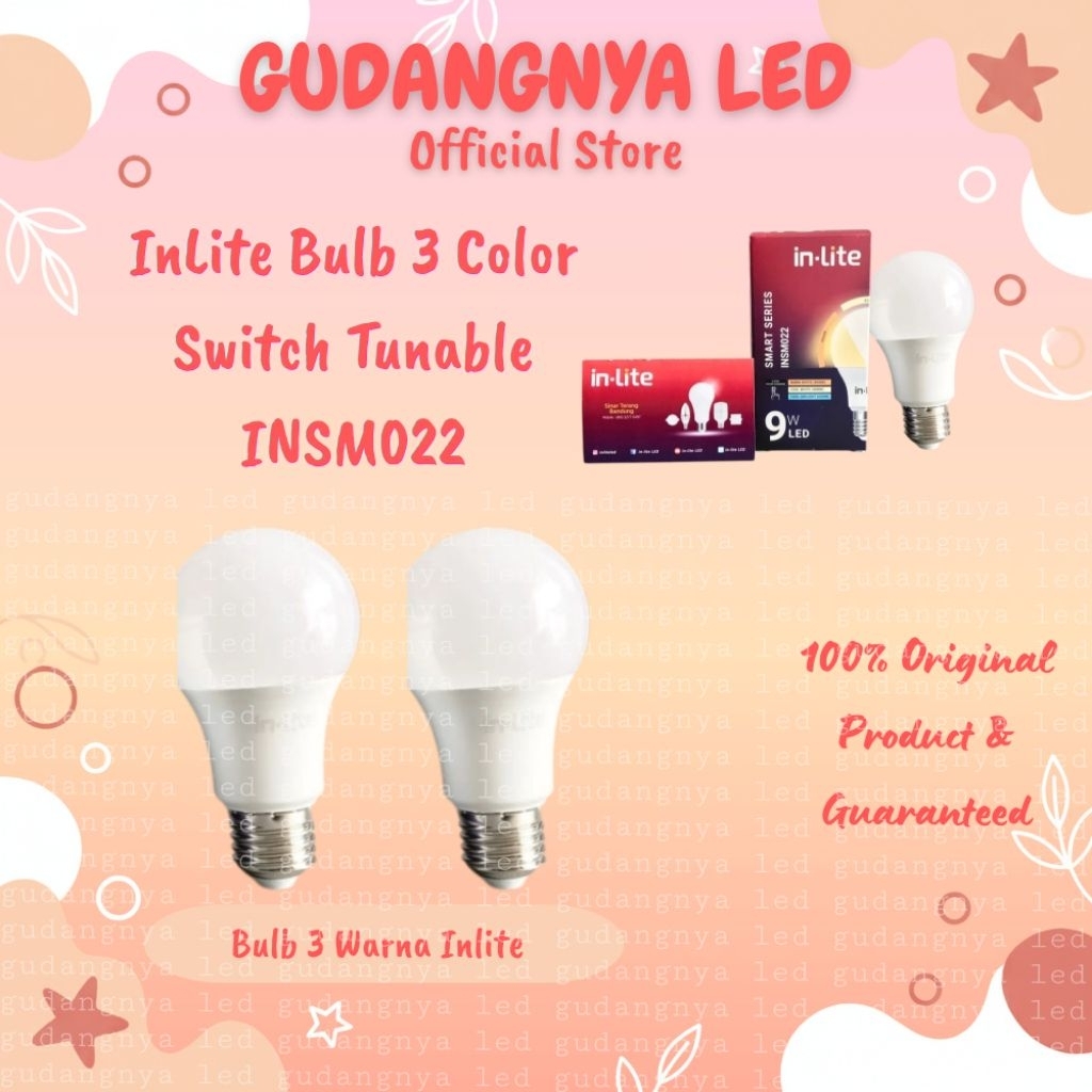Jual InLite Bulb Light Sensor 3 Color Dimming INSM022 9w | Shopee Indonesia