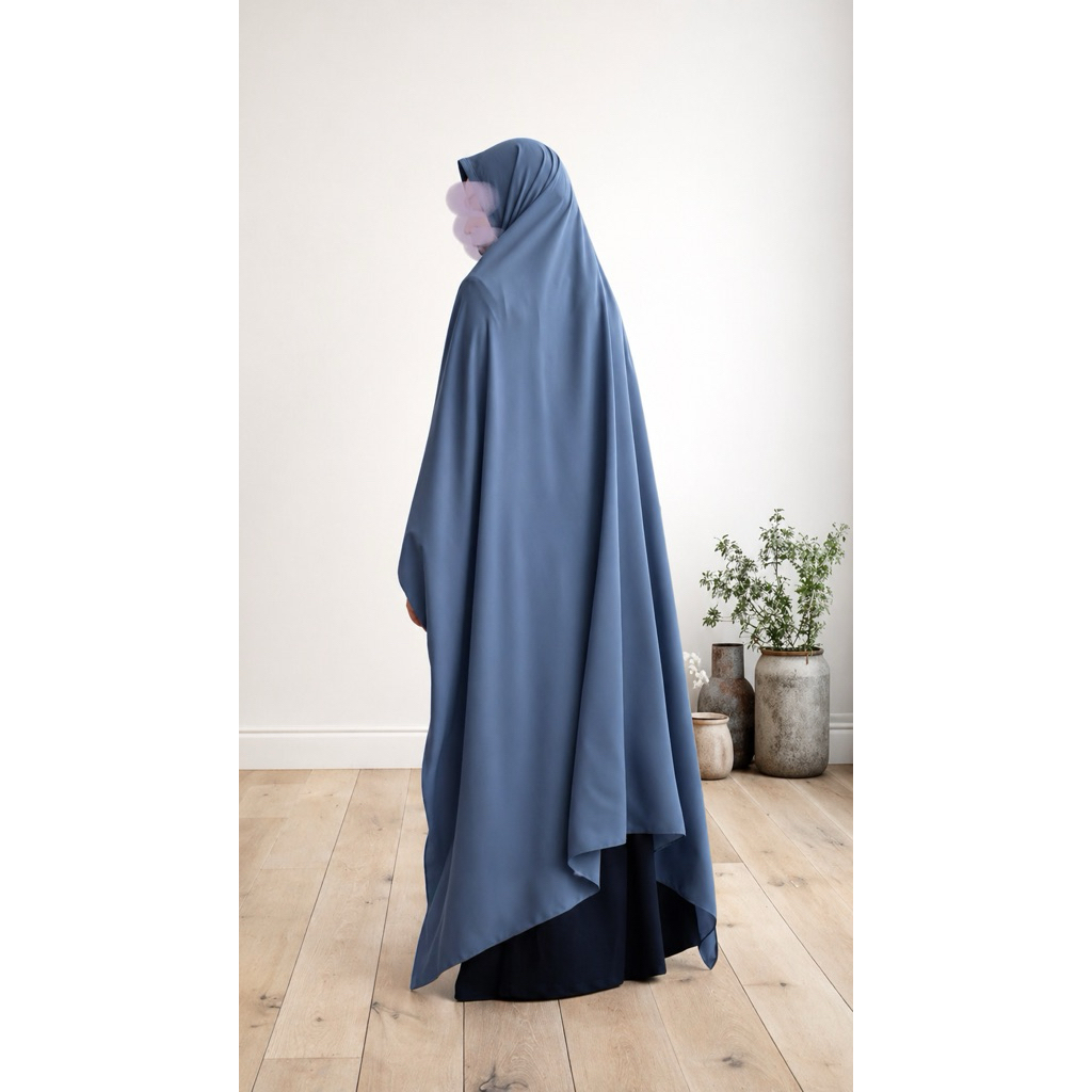 Khimar Syari Lengan Kancing Rumaysha By Azzahra Syar'I