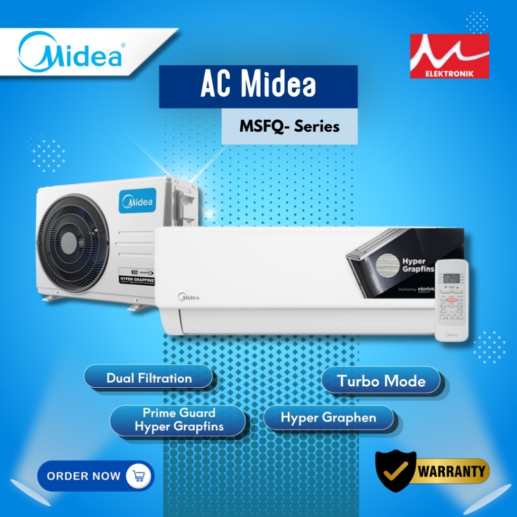 Jual AC MIDEA 3/4 PK Standart MSAF 07CRN2 / MSFQ07CRN8 NEW!!R32 ...
