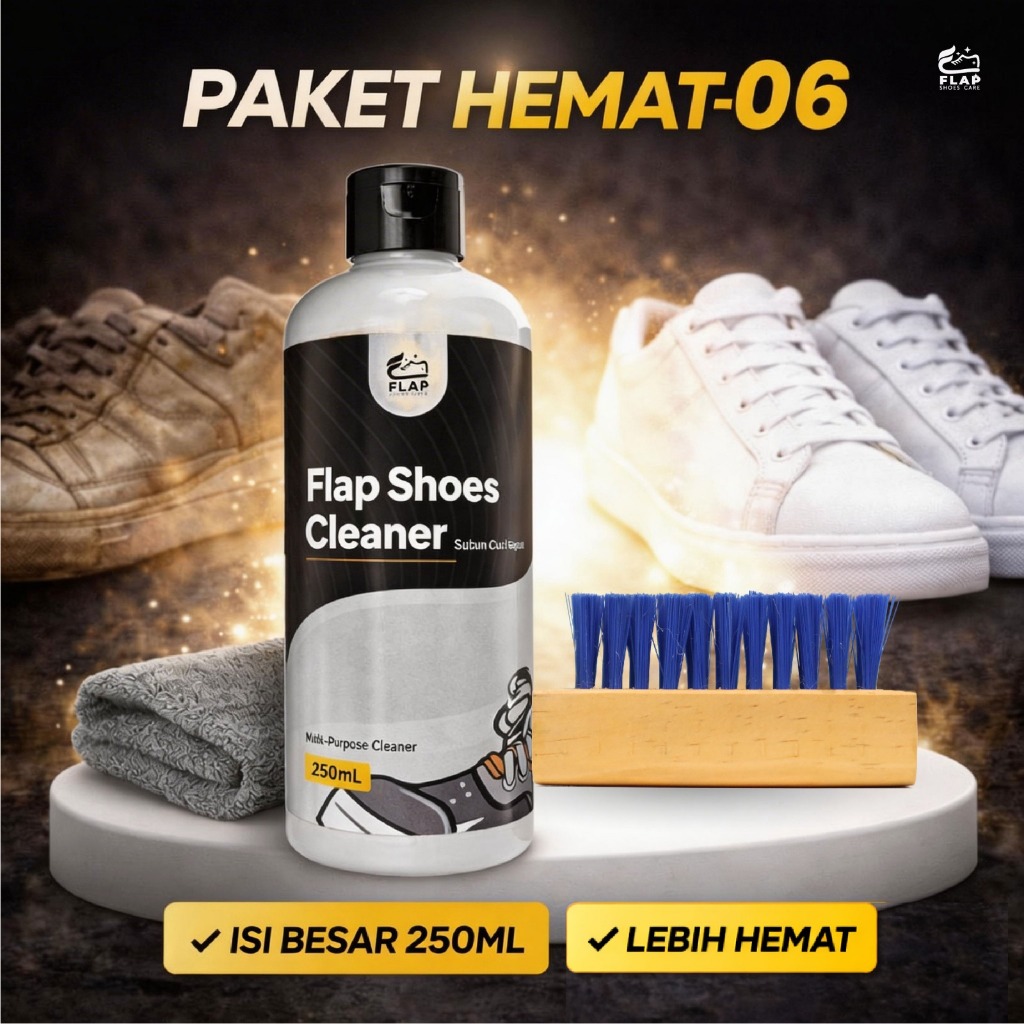 Jual Flap Shoes Care - Paket Cairan Shoe Cleaner Kit Sabun Pembersih ...