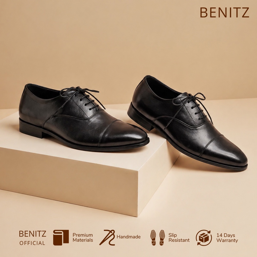 Jual Benitz Boston Sepatu Formal Pria Kulit Pantofel Basic Tali Kantor ...