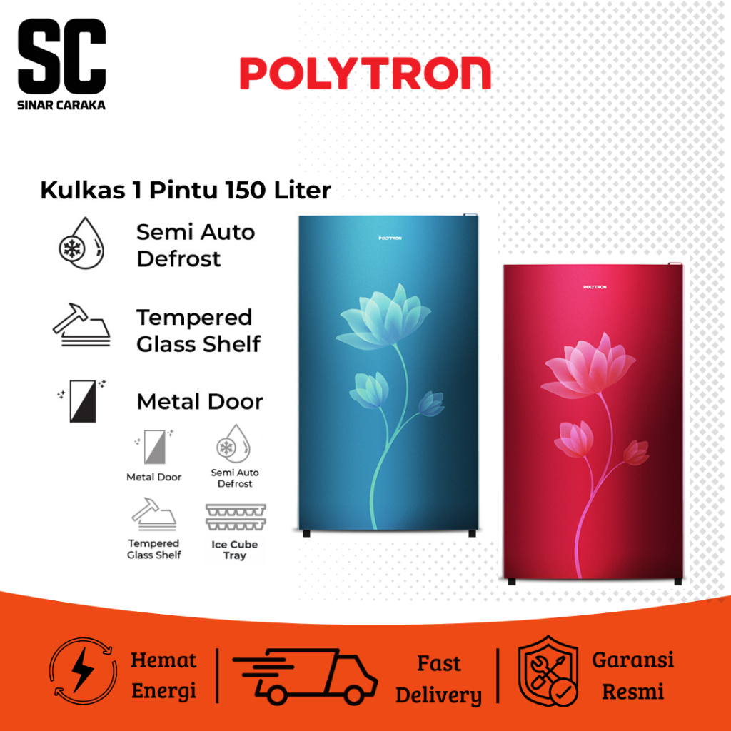 Jual Kulkas 1 Pintu Polytron PRB-159 150 Liter dengan Freezer Jumbo dan ...