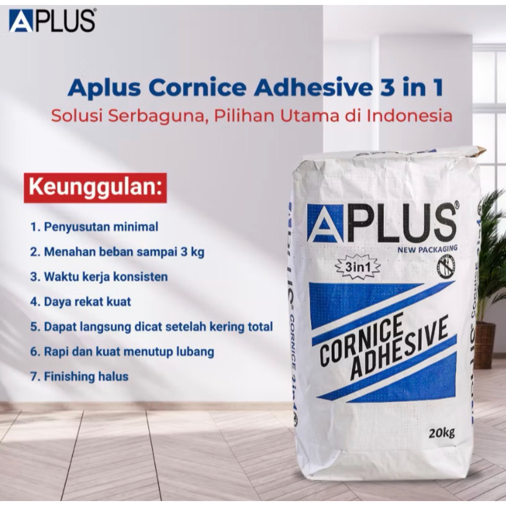 Jual Compound Cornice A Plus / Plamur Tembok Gypsum Eceran 1Kg | Shopee ...