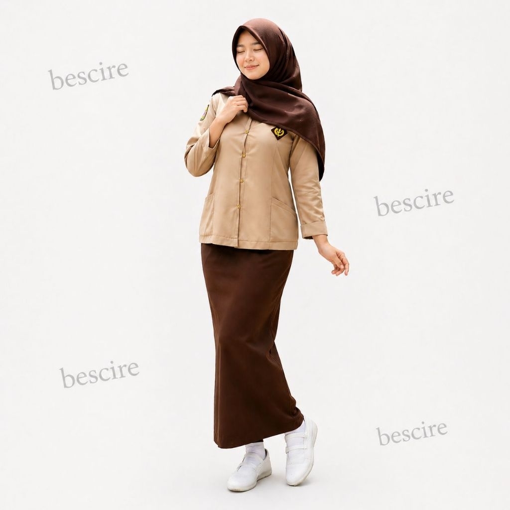Jual Paket Hemat Stelan Rok Dan Baju Atasan Pramuka Tali SMP SMA Kerja ...
