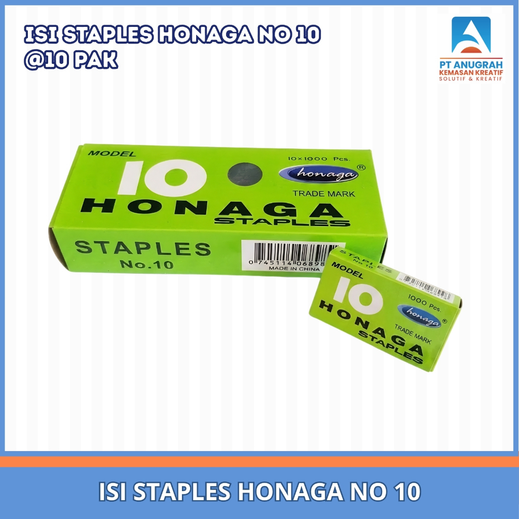 Jual Isi Staples Kecil Honaga No 10 Isi 10 Pack | Shopee Indonesia