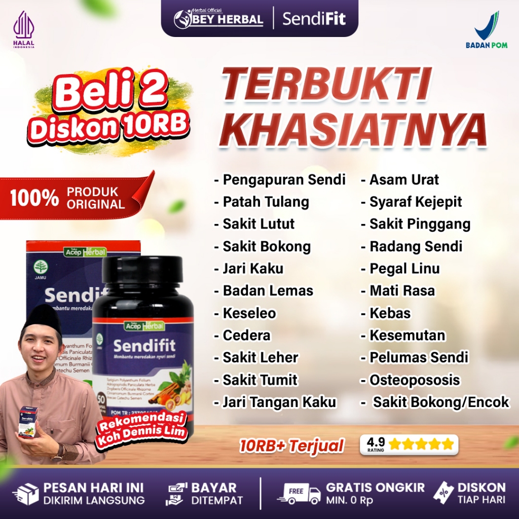 Obat Tulang Retak, Obat Patah Tulang, Obat Pengapuran Tulang, Obat Tulang Keropos, Obat Osteoporosis, Obat Penyambung Tulang Retak, Obat Osteoarthritis Lutut Atasi Dengan Sendifit Kapsul Original