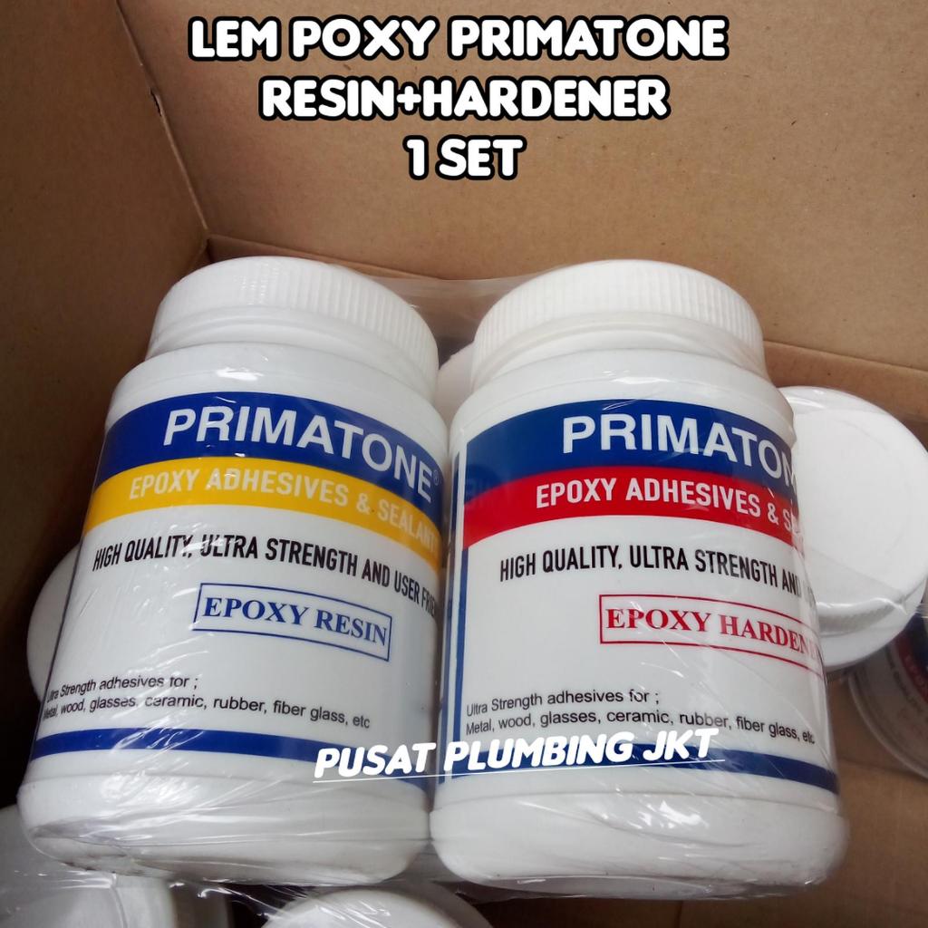 Jual LEM EPOXY PRIMATONE RESIN+HARDENER ADHESIVE / LEM POXY PRIMATON ...
