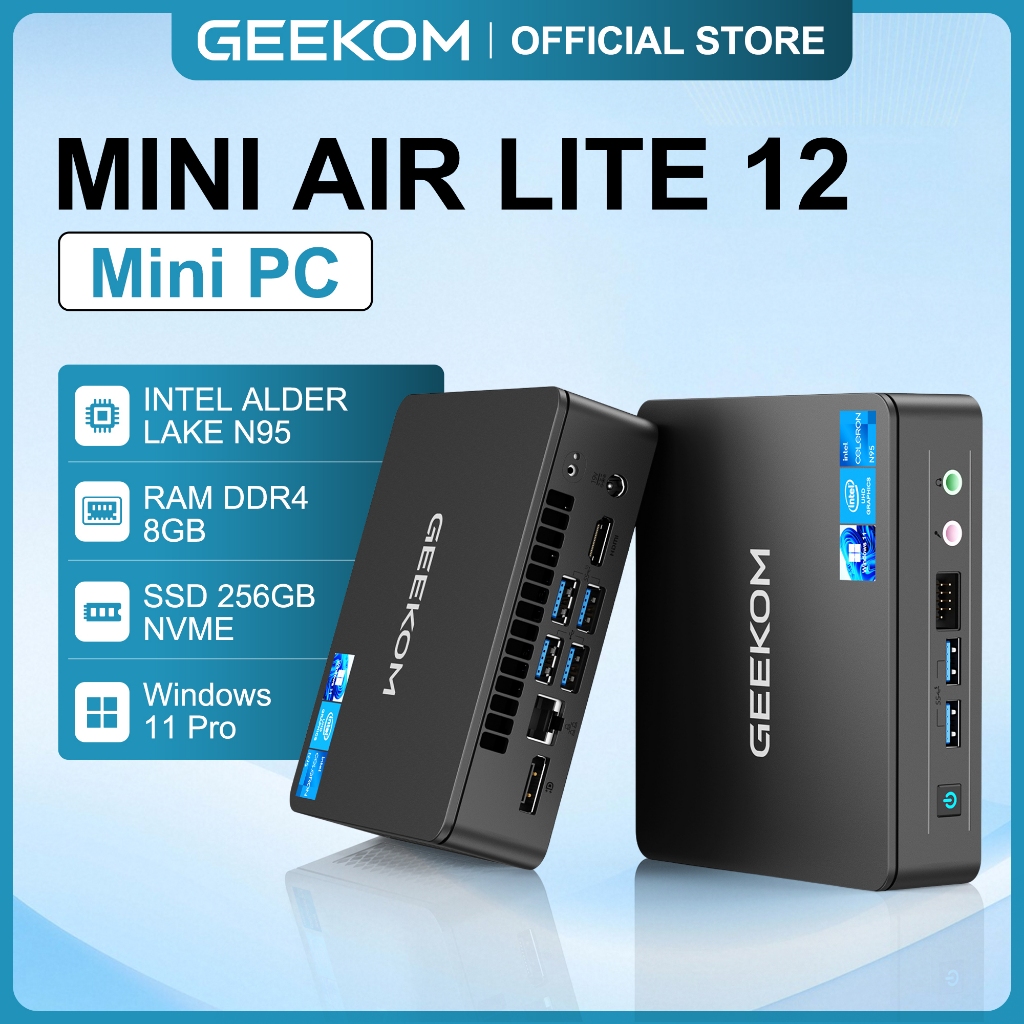 Jual GEEKOM Mini PC Air12 Lite 12th Gen Intel N95 (15W TDP),8GB