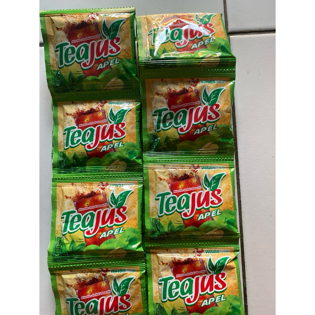 Jual 10 Sachet Tea Jus Rasa Apel , lemon - Teh Serbuk Instan, Larut di ...