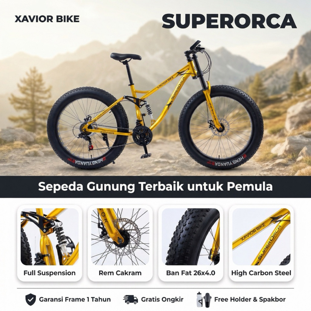 Jual SEPEDA GUNUNG MTB 26 Inch XAVIOR SUPERORCA 21 Speed | Shopee Indonesia