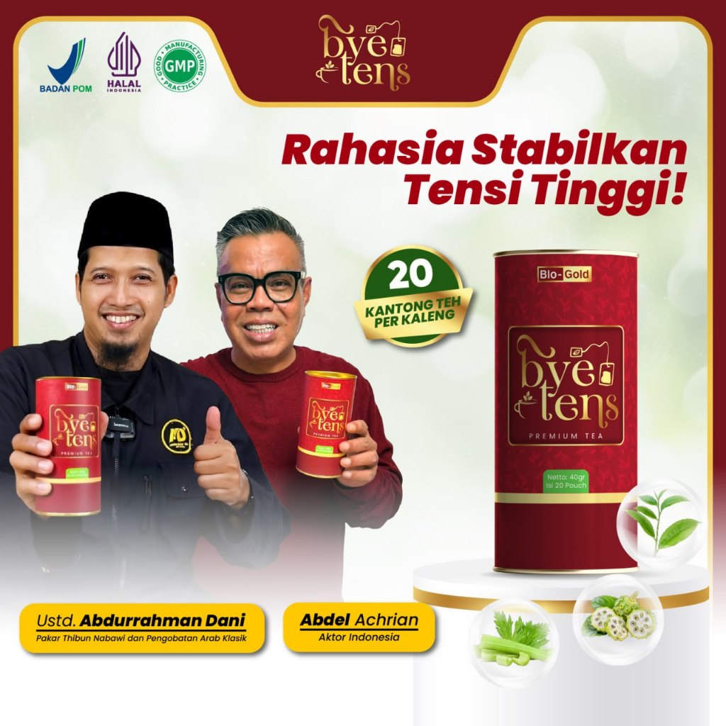 Bye Tens - Minuman Teh Rempah Alami Obat Untuk Membantu Menurunkan Tekanan Darah Tinggi Hipertensi