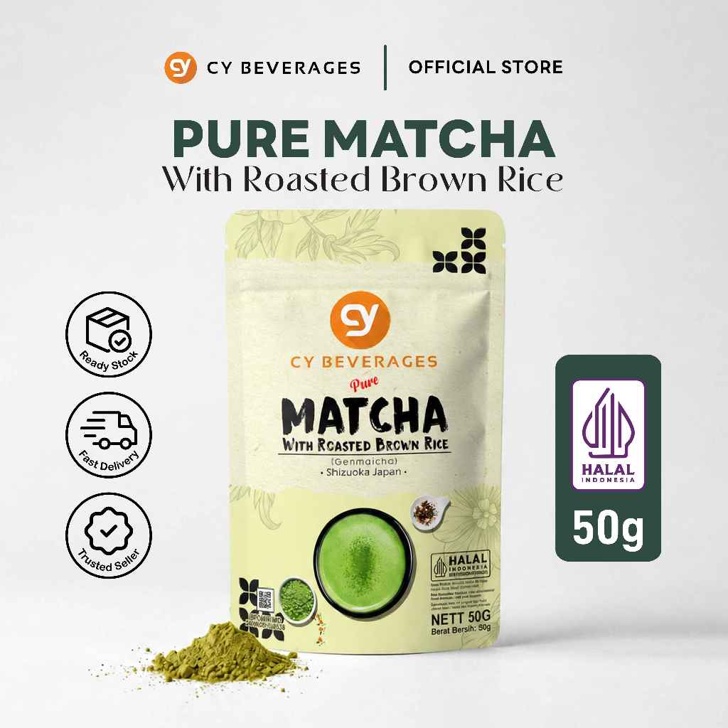 Jual CY Pure Matcha With Brown Rice Genmaicha Powder - Pure Genmaicha ...