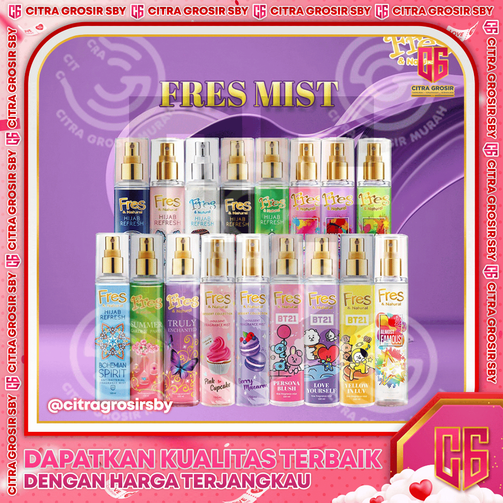 Jual FRES & NATURAL Hijab Refresh Cologne 100ml || Spray Cologne ...