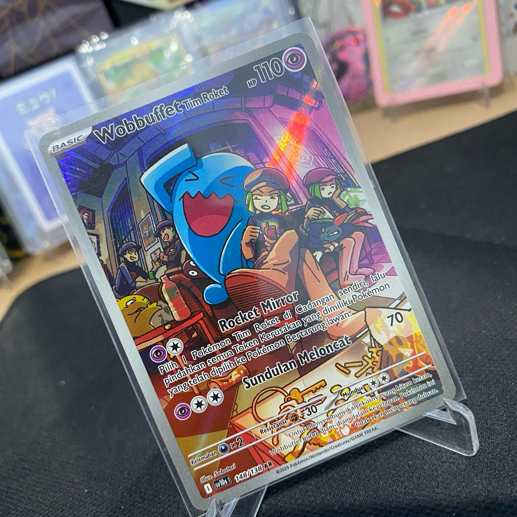 Jual Wobbuffet Tim Rocket AR 148 /138 AR (sv10s) TCG Pokemon Kehadiran ...
