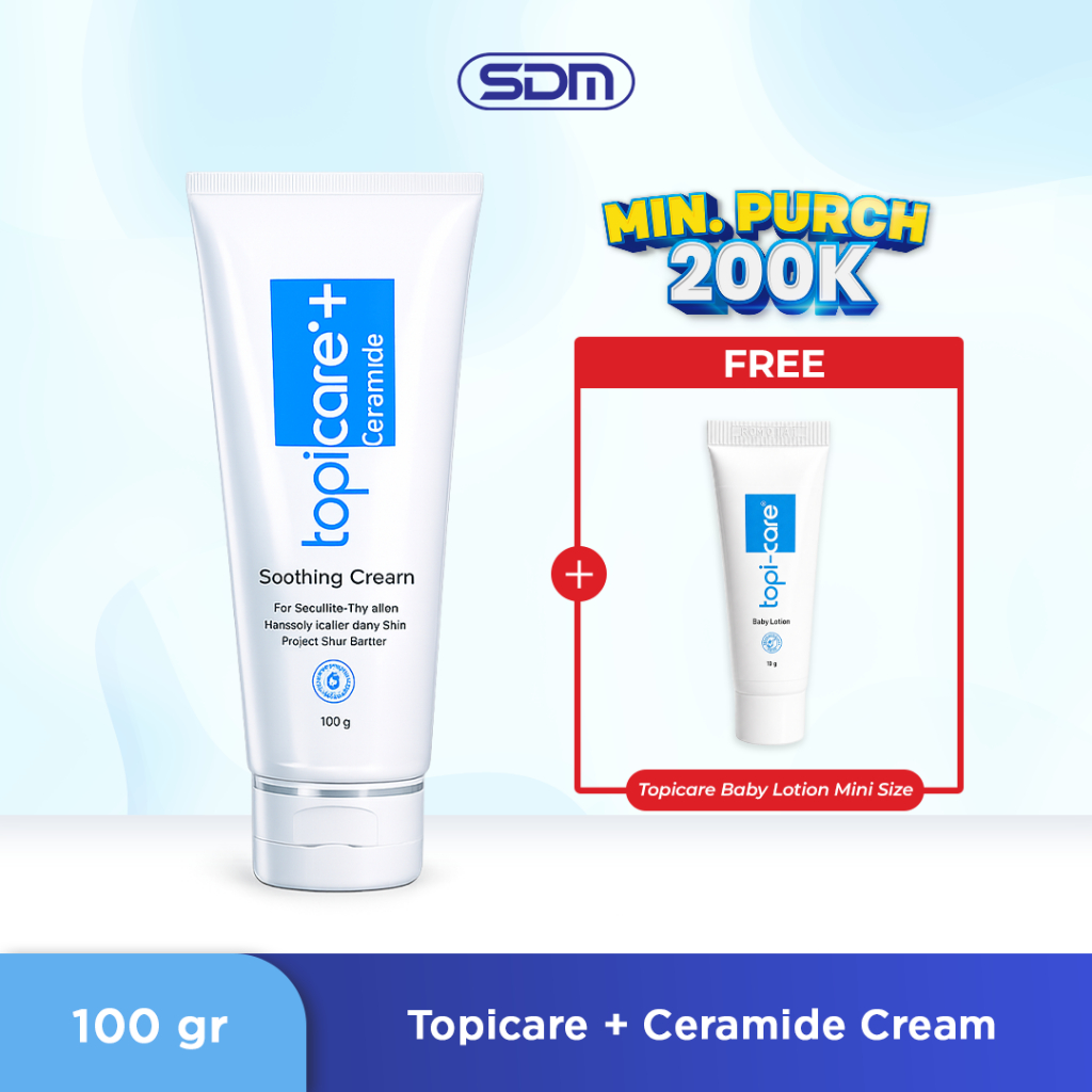 Jual TOPICARE Soothing CREAM + CERAMIDE 100 G I Krim Pelembap Kulit ...