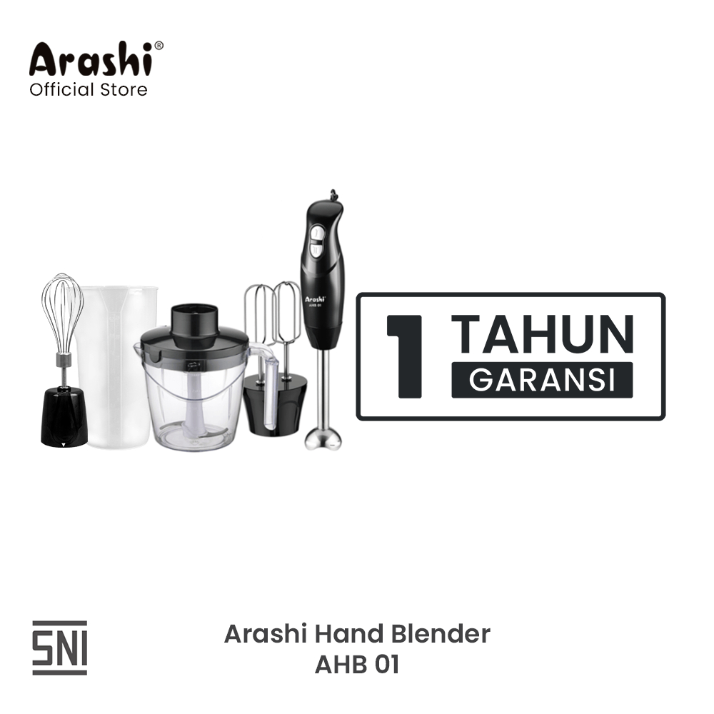 Arashi Blender AHB 01 / HAND BLENDER 5in1 / 2 Mode Kecepatan