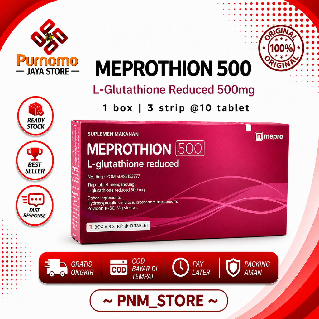 Jual Meprothion L-Glutathione Reduced 500 mg Box 30 Tablet