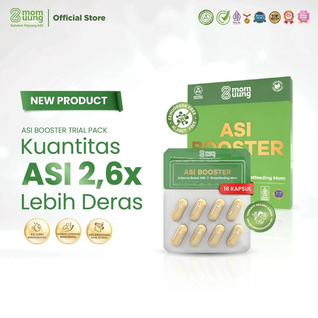 Jual [NEW PRODUCT] Mom Uung ASI Booster Trial Pack 16 Kapsul - ASI 2,6x ...