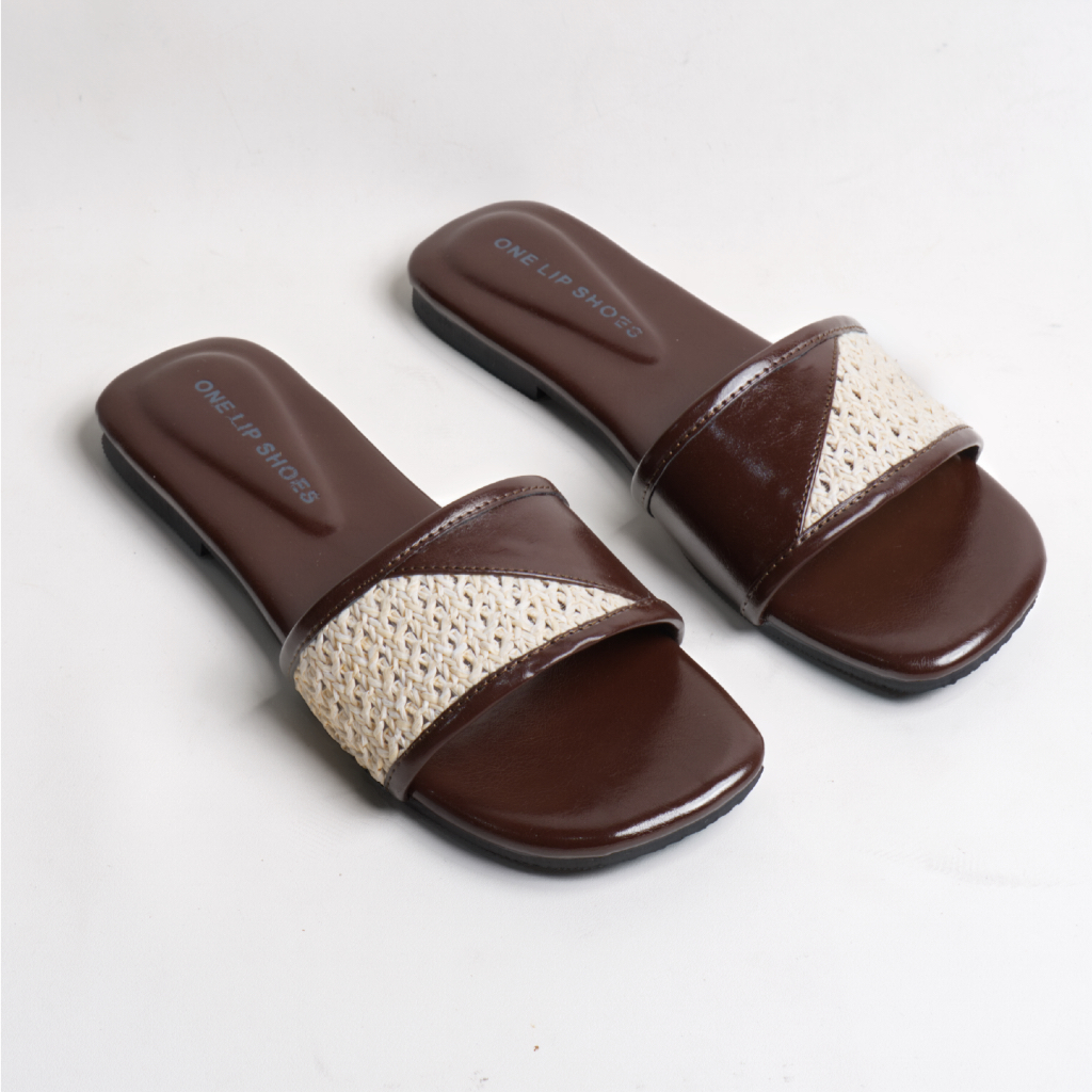 Onelipshoes Sandal Wanita Flat Sendal Perempuan Teplek Gemma