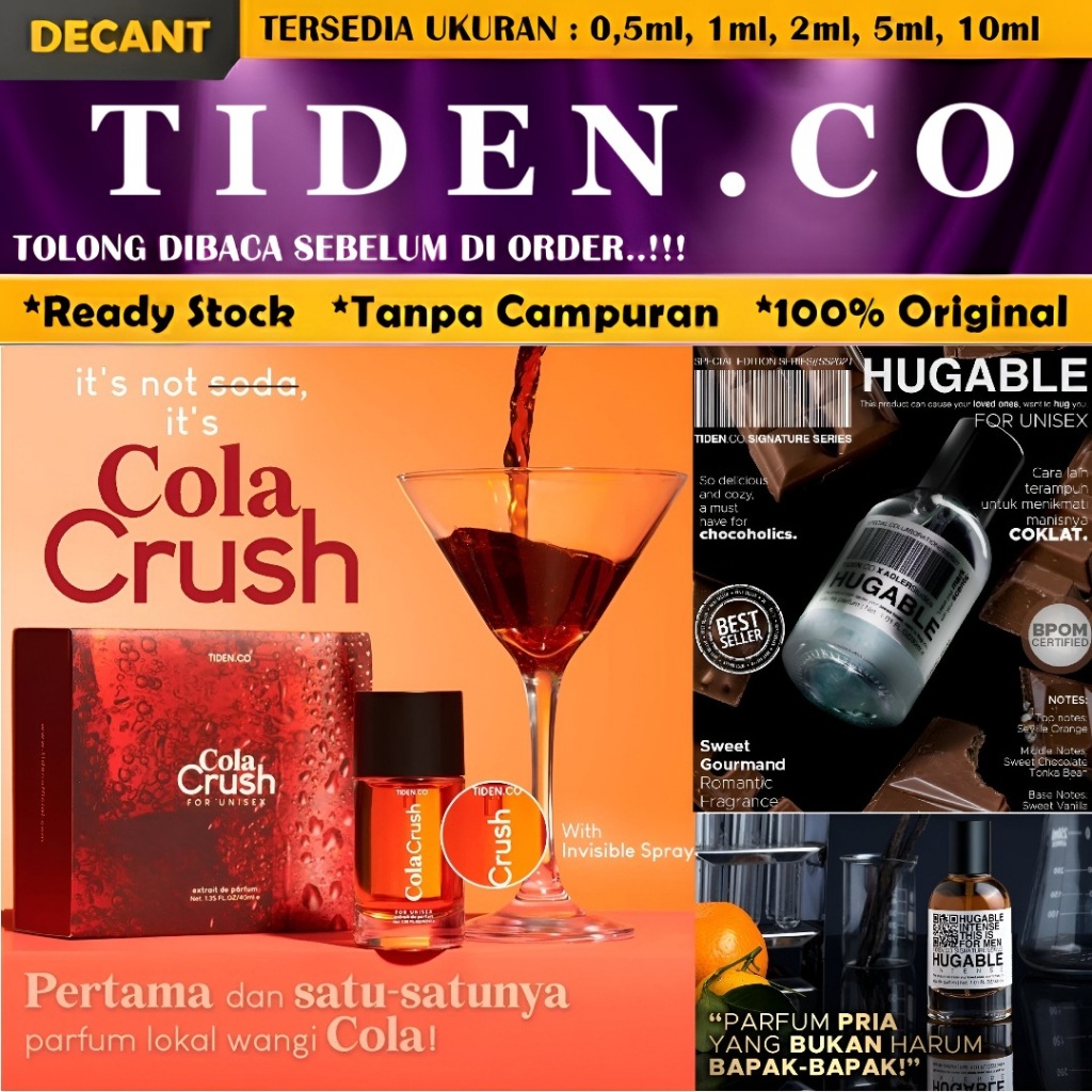Jual (FREE TESTER) Decant TIDEN.CO Perfume - ColaCrush Hugable Intense ...