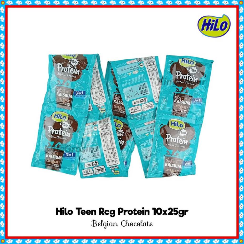 Jual Hilo Teen Protein Renceng Rasa Cokelat Belgia isi 10sachet / Hilo ...