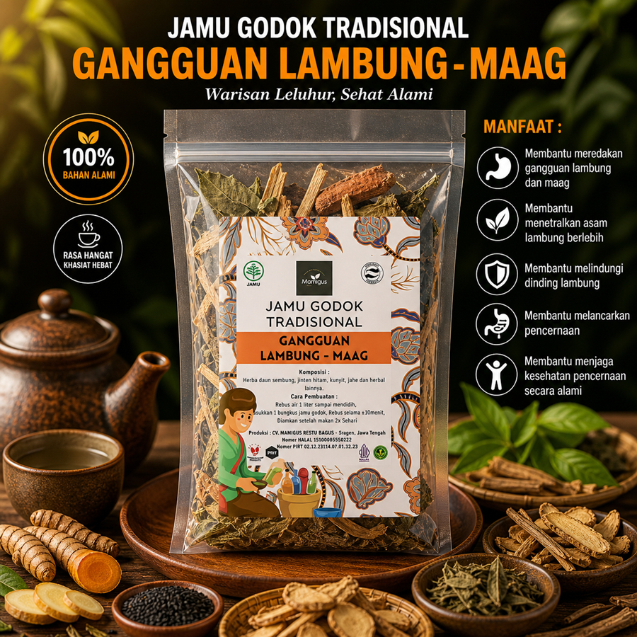 Jamu Godog / Godok / Rebus Maag Gerd (Gangguan Lambung)