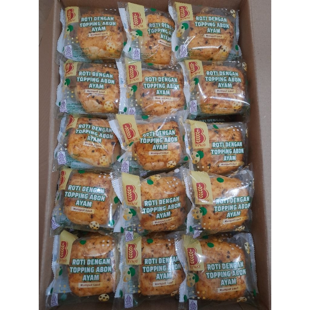Jual Roti Abon BYWAY / Roti Bertopping Abon 1 dus isi 60pcs | Shopee ...