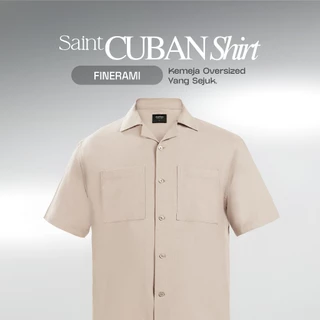 CUTOFF Saint Kemeja Open Collar Cuban Camp Bowling Shirt Oversized Rami