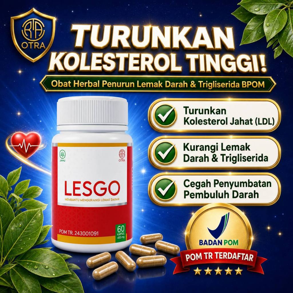 LESGO Obat Kolesterol Herbal Penyumbatan Pembuluh Darah Jantung Koroner Sirkulasi Lancar BPOM Asli Ampuh