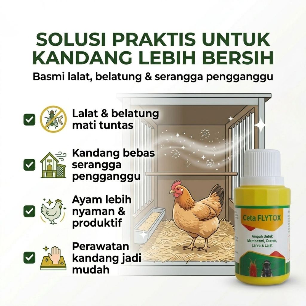 Jual CETA FLYTOX 500ML Obat Lalat dan Insektisida Kandang Ternak Ayam ...