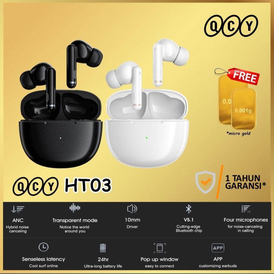 Jual QCY HT03 Active Noise Canceling Wireless Earphone TWS ANC HT 03 ...