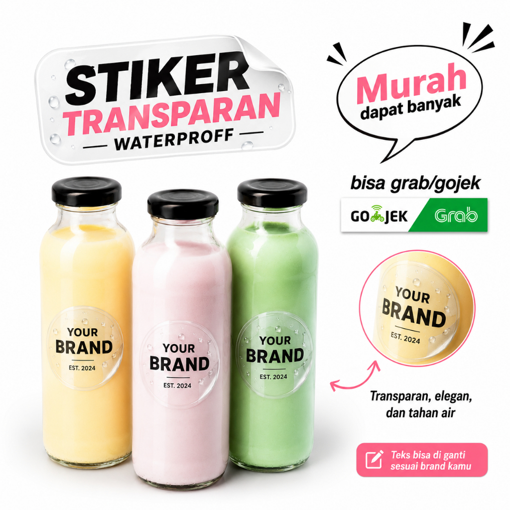 Jual CETAK STIKER TRANSPARAN I STIKER VINYL GLOSSY I ANTI AIR KEMASAN ...