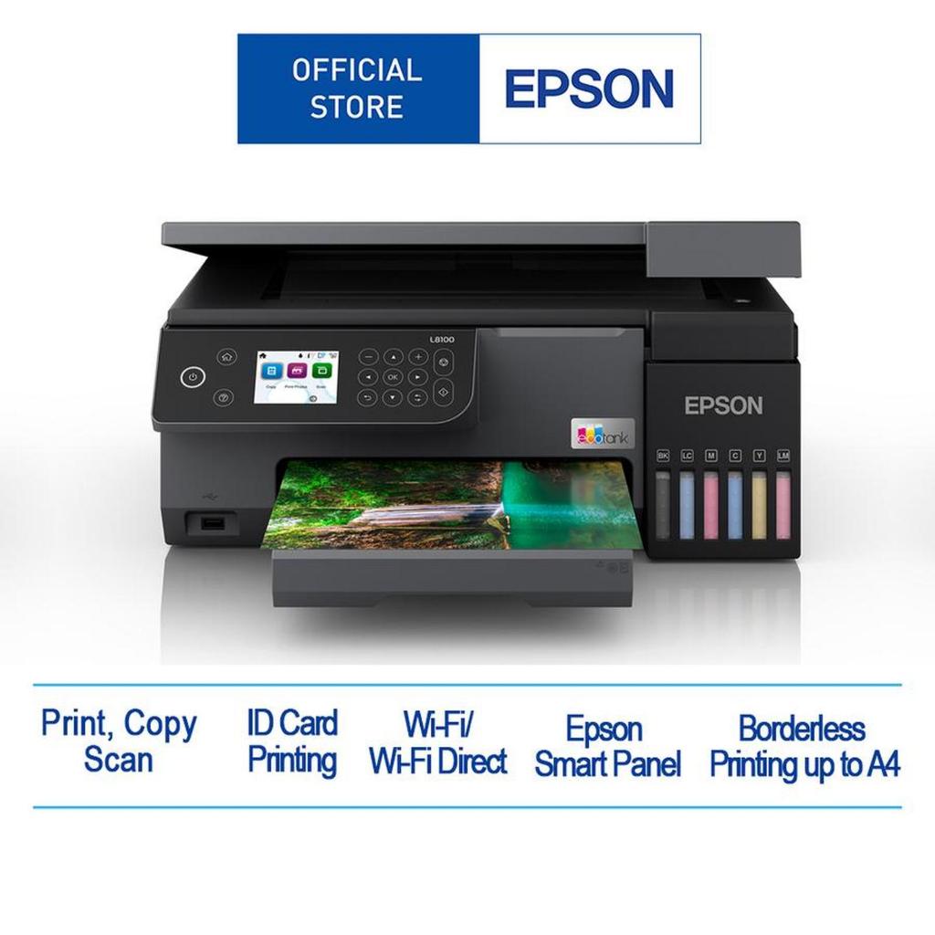 Printer Epson L8100 Multifungsi InkTank EcoTank Print ID Card Wireless