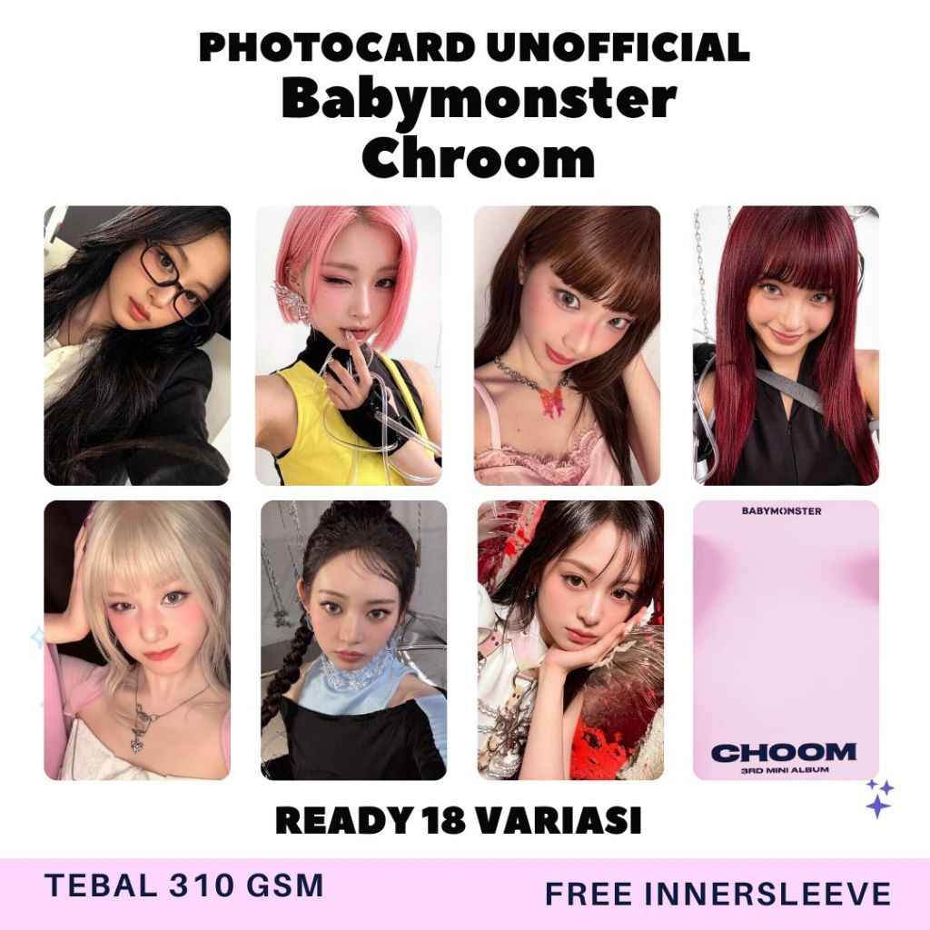 Jual Babymonste Photocard Unofficial Baemon Chroom Selca Premium lomo ...