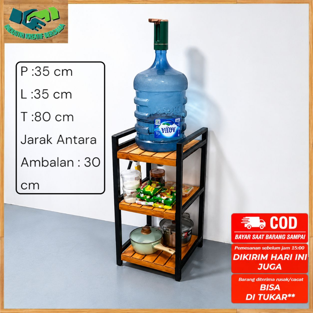 Jual ASLI FULL FINISHING Rak Susun Kayu Minimalis Serbaguna / Rak ...