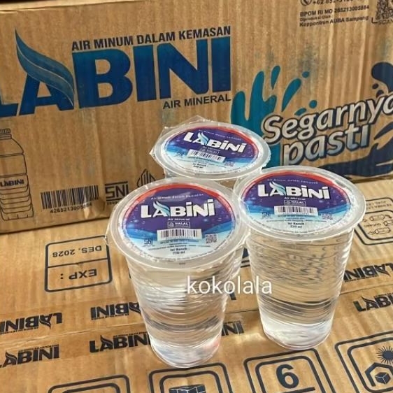 Jual Air Mineral LABINI 220 ml x 48 cup | Shopee Indonesia