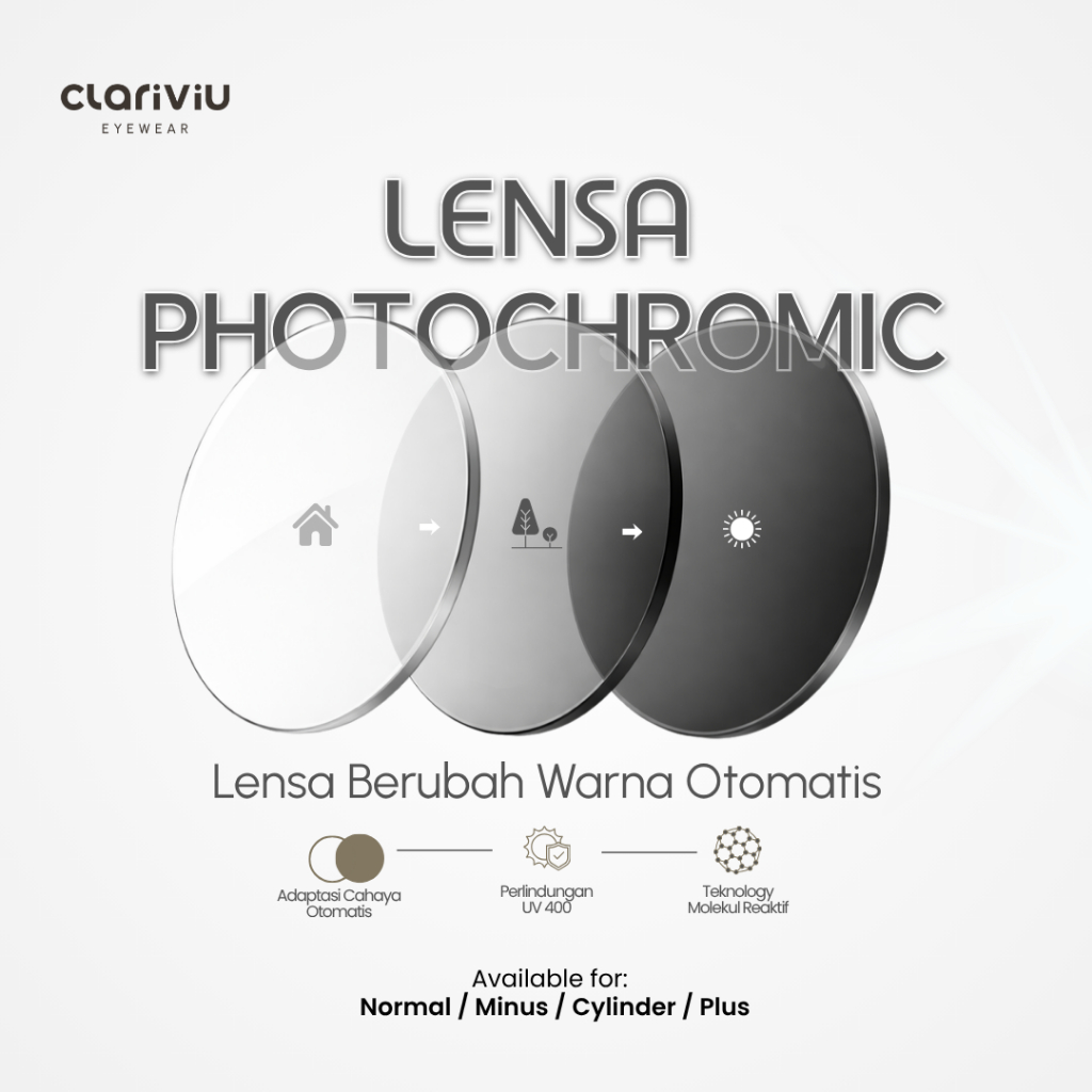 Jual CLARIVIU / LENSA PHOTOCHROMIC Lensa Kacamata Minus/Plus/Cylinder ...