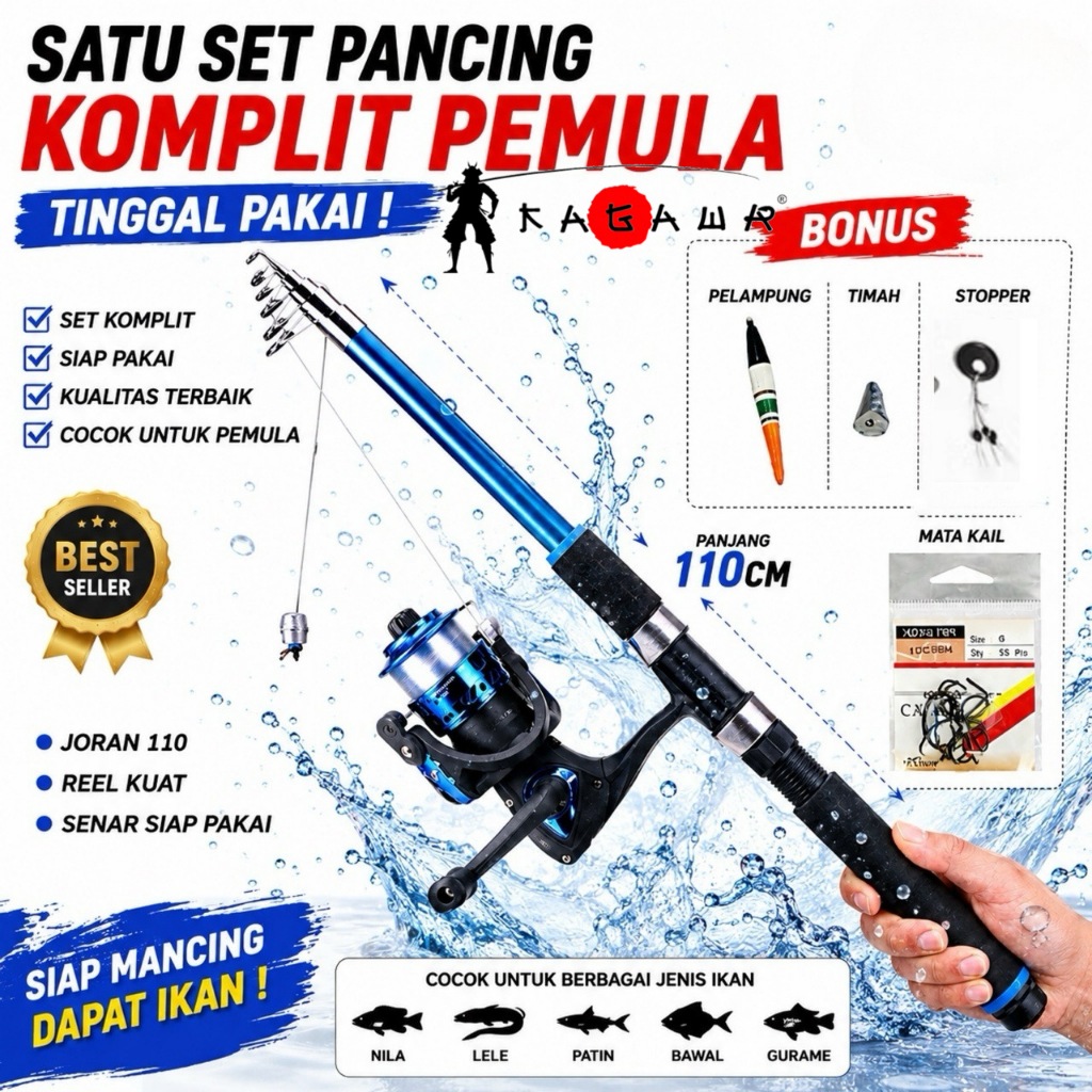 SET JORAN PANCING MURAH PAKET KOMPLIT SIAP PAKAI 110 CM