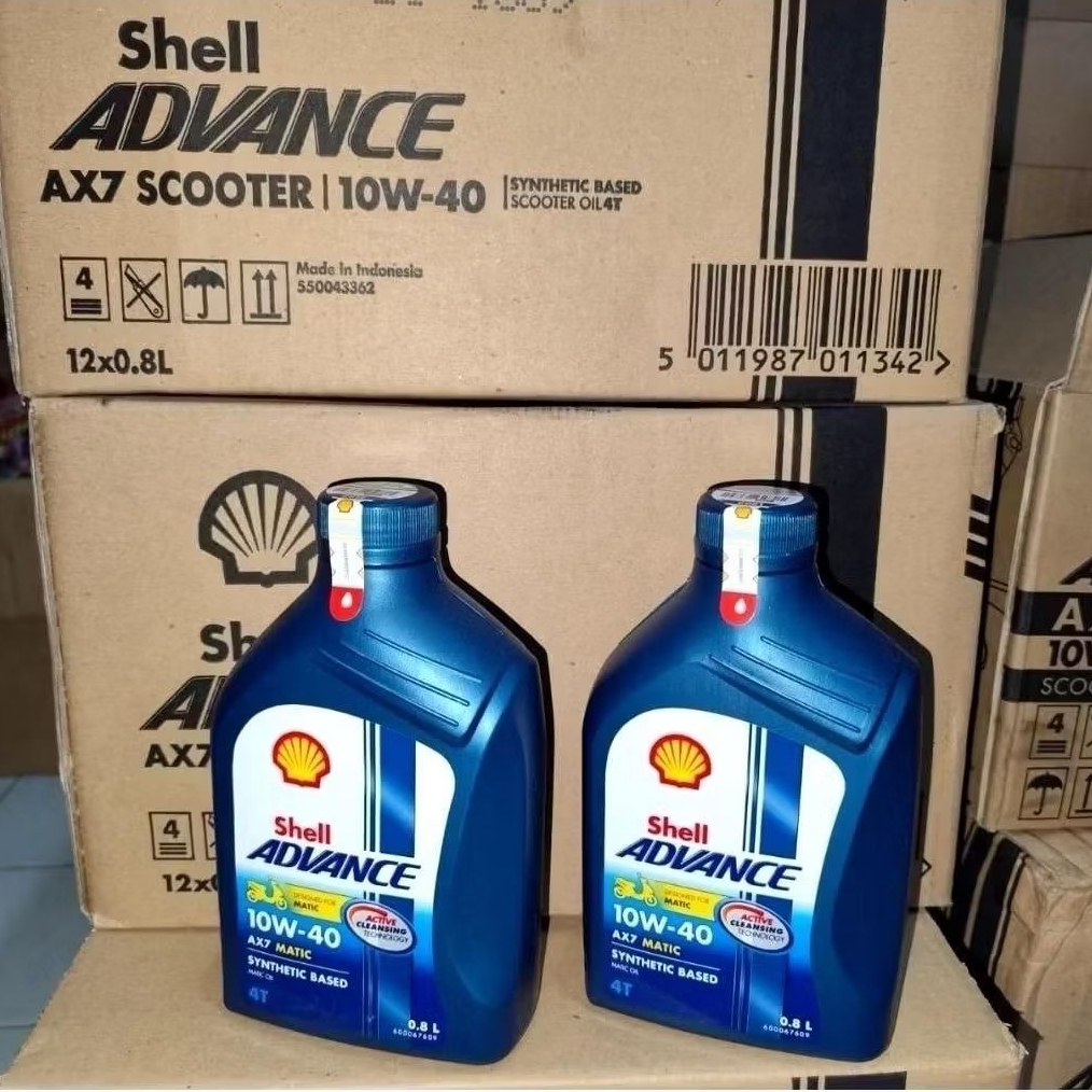 Jual Oli Shell Advance AX7 Scooter 10W-40 Oli Motor Matic 0.8 Liter ...